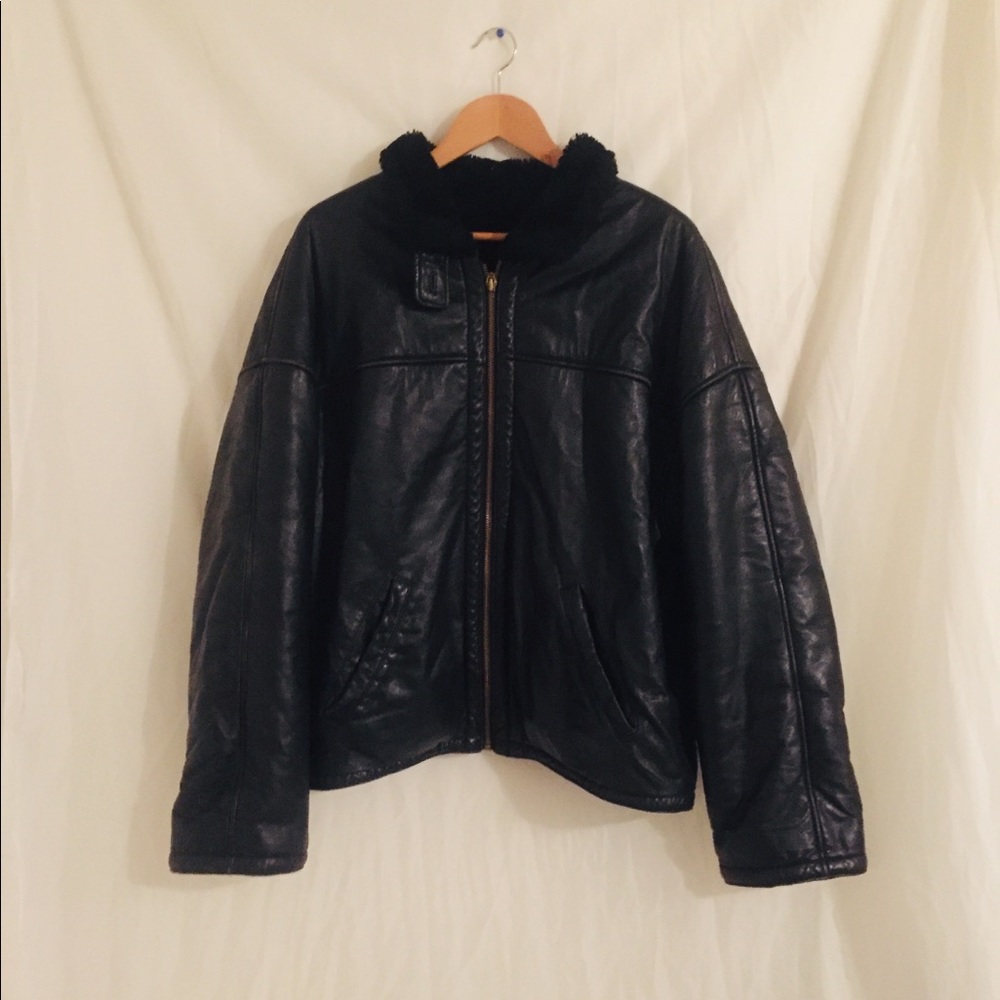 Vintage heavy leather coat